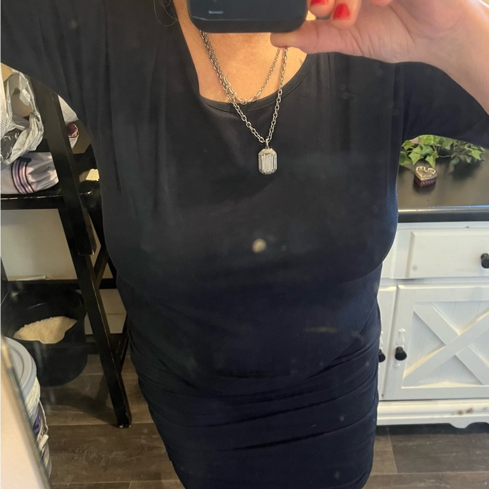 Venus DARK blue quarter Sleeve Dress - Picture 2 of 3
